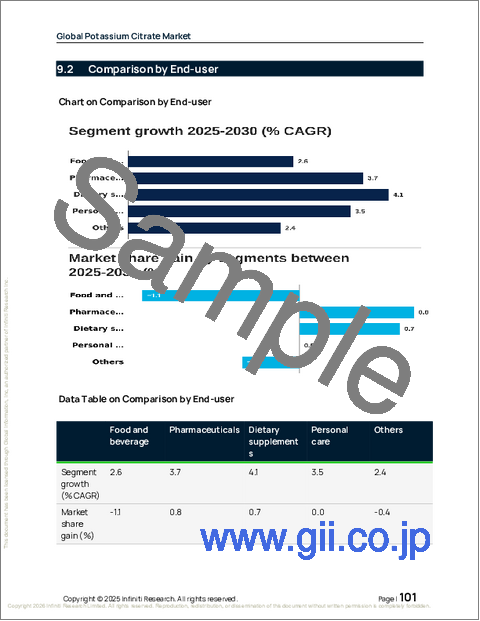 サンプル2：世界のクエン酸カリウム市場2026-2030年
