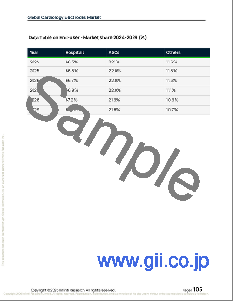 サンプル2：世界の心臓電極市場2025-2029年