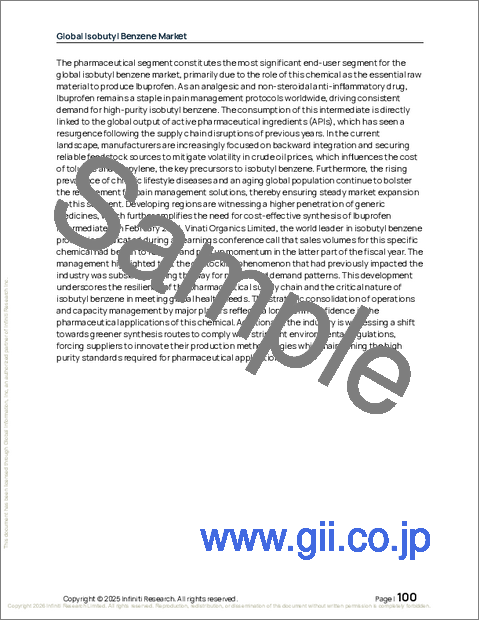 サンプル2：イソブチルベンゼンの世界市場、2026年～2030年