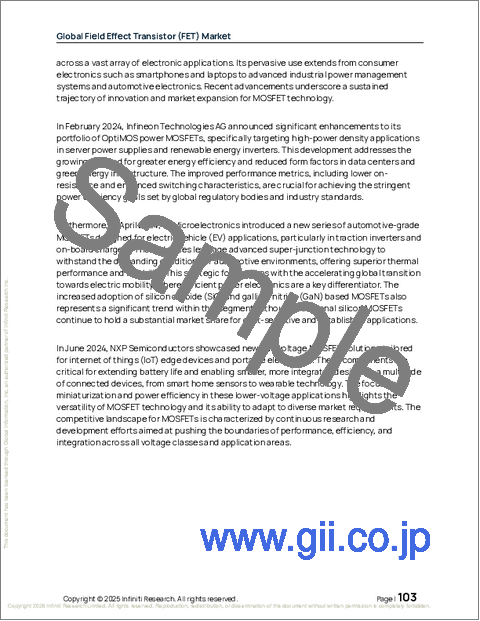 サンプル2：世界の電界効果トランジスタ（FET）市場2026-2030年