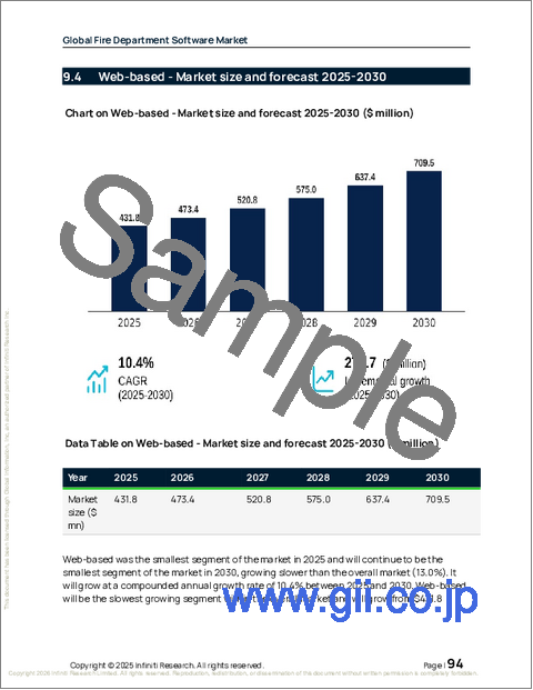 サンプル2：世界の消防署向けソフトウェア市場2026-2030年