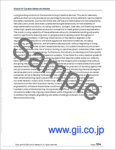 サンプル2：世界の紫外線硬化型接着剤市場2026-2030年