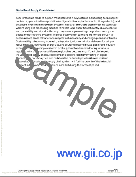 サンプル2：世界の食品サプライチェーン市場2026-2030年