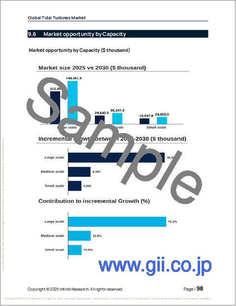 サンプル2：潮力タービンの世界市場、2026年～2030年