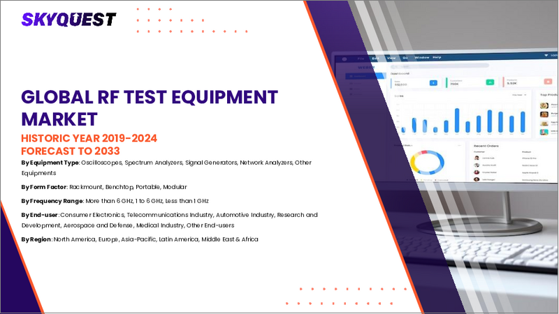 表紙：RF試験装置市場規模、シェア、および成長分析：タイプ別、フォームファクター別、周波数範囲別、最終用途別、地域別－業界予測2026-2033年