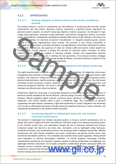 サンプル1：航空機電気システムの世界市場 (～2030年)：ソリューション・用途・航空機タイプ (民間航空・ビジネス＆一般航空・軍用・先進航空モビリティ)・推進技術・POS・地域別