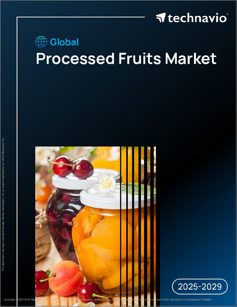 表紙：世界の加工フルーツ市場、2025年～2029年