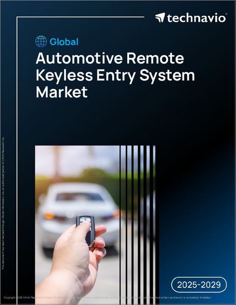 表紙：世界の自動車用リモートキーレスエントリーシステム市場2025-2029年