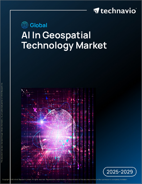 表紙：地理空間技術におけるAIの世界市場、2025年～2029年