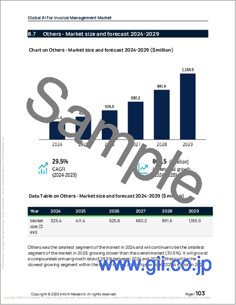 サンプル2：世界のAI請求書管理市場2025-2029年