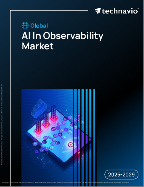 表紙：オブザーバビリティにおけるAIの世界市場 2025-2029年