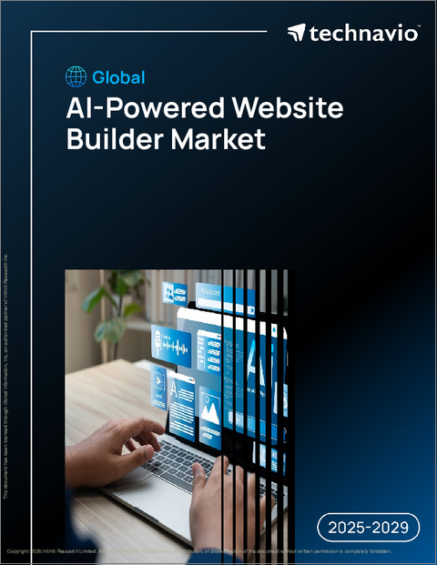 表紙:世界のAI搭載ウェブサイトビルダー市場2025-2029年