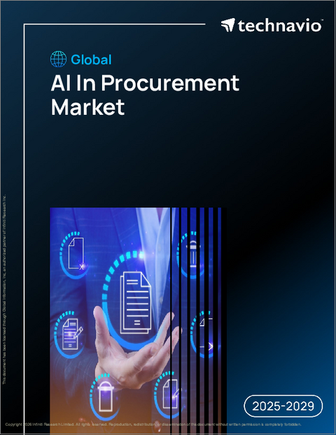 表紙：世界の調達分野における人工知能（AI）市場2025-2029年