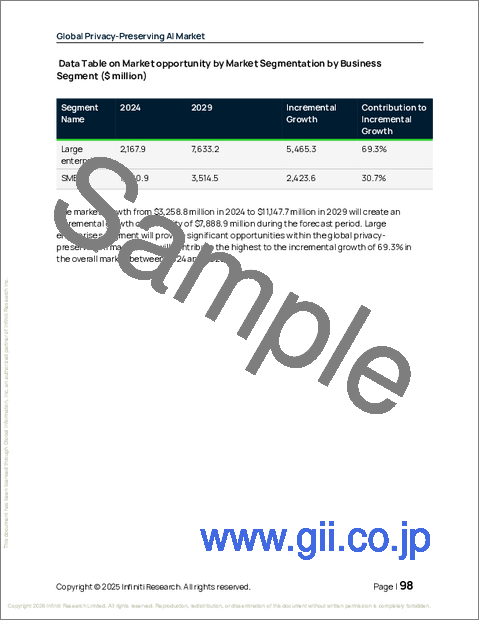 サンプル2:世界のプライバシー保護型AI市場2025-2029年