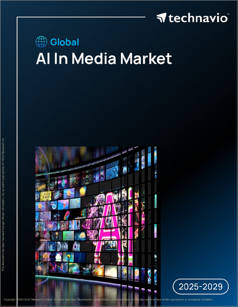 表紙:メディアにおけるAIの世界市場 2025-2029年