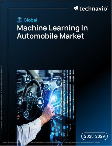 表紙：世界の自動車向け機械学習市場2025-2029年