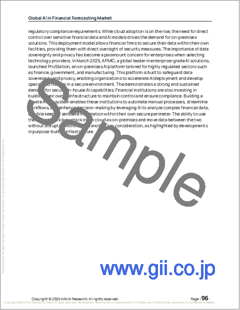 サンプル2：世界の金融予測におけるAI市場2025-2029年