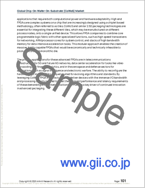 サンプル2：チップ・オン・ウエハー・オン・サブストレート（COWOS）の世界市場、2025年～2029年