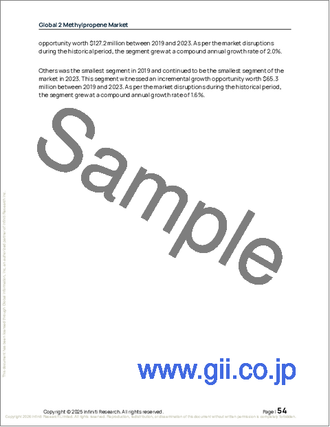 サンプル1:世界の2-メチルプロペン市場2025-2029年