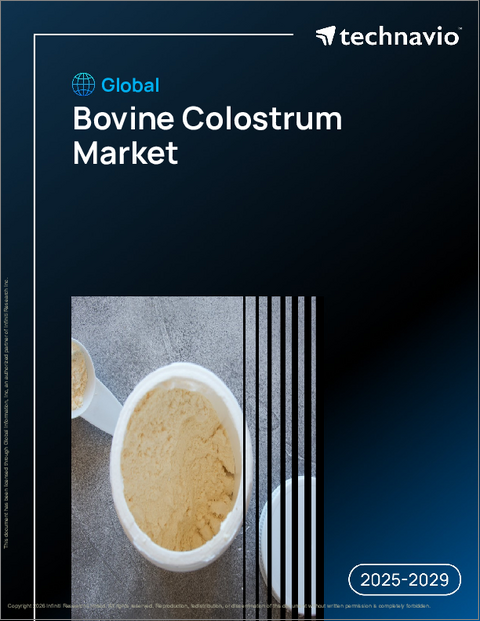 表紙：世界の牛初乳市場2025-2029年