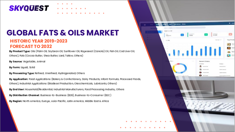 表紙：油脂市場の規模、シェア、成長分析：原料別、種類別、形態別、用途別、流通経路別、地域別－業界予測2026-2033年