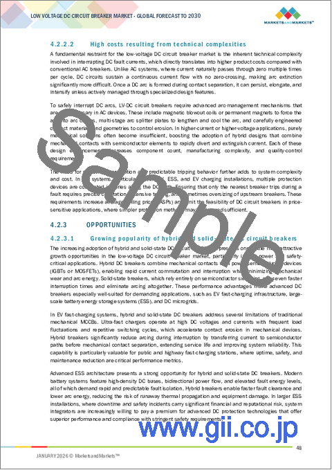 サンプル1:低電圧直流遮断器の世界市場:タイプ別、電圧別、遮断機構別、最終用途別、地域別 - 2030年までの予測