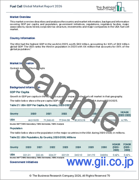 サンプル2：燃料電池の世界市場レポート、2026年