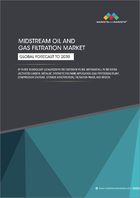 表紙：中流石油・ガスろ過市場：ろ過技術別、ろ材別、用途別、ろ過段階別、エンドユーザー別、地域別 - 2030年までの予測