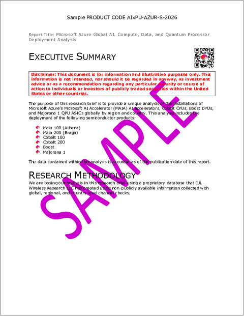 表紙：Microsoft Azure - 世界のAI、コンピューティング、データ、および量子プロセッサの展開分析