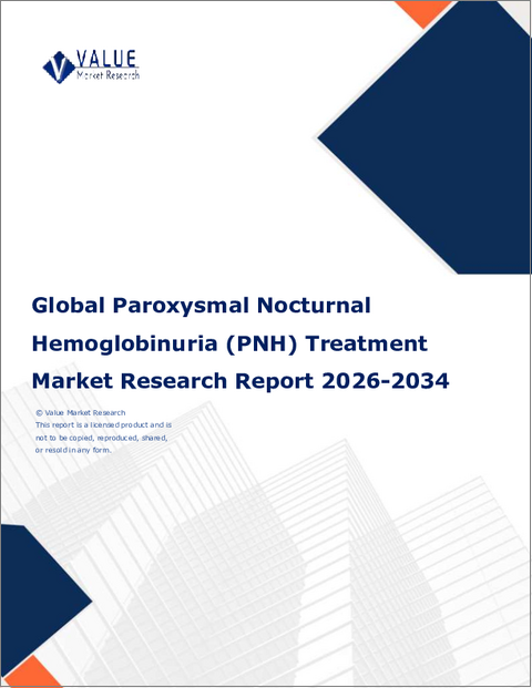 表紙：発作性夜間ヘモグロビン尿症（PNH）治療の世界市場規模、シェア、動向および成長分析レポート、2026年～2034年
