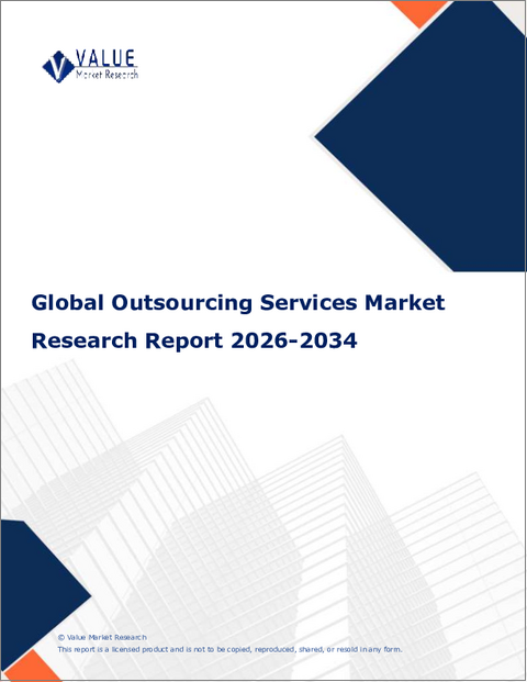 表紙：世界のアウトソーシングサービス市場規模、シェア、動向及び成長分析レポート2026-2034年