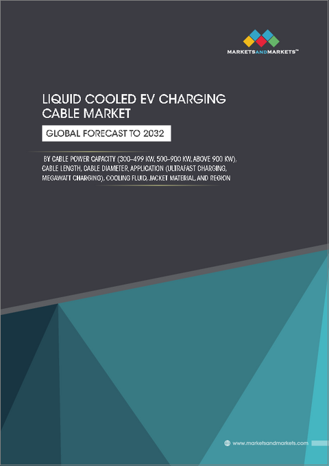 表紙：液冷式EV充電ケーブルの世界市場：ケーブル電力量別、ケーブル長別、ケーブル径別、用途別、外装材別、冷却液別、地域別 - 予測（～2032年）