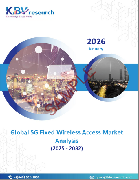 表紙：5G固定無線アクセスの世界市場規模、シェア、業界分析レポート（提供別、人口統計別、アプリケーション別、動作周波数別、地域別展望・予測、2025年～2032年）
