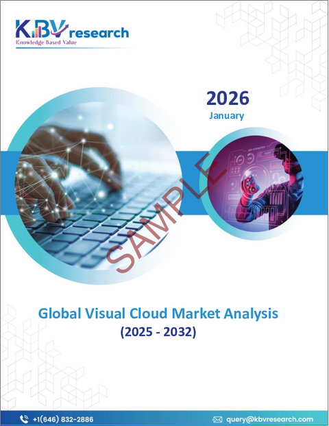 表紙：世界のビジュアルクラウド市場規模、シェア、業界分析レポート（導入モデル別、アプリケーション別、サービスタイプ別、エンドユーザー業界別、地域別展望・予測、2025年～2032年）
