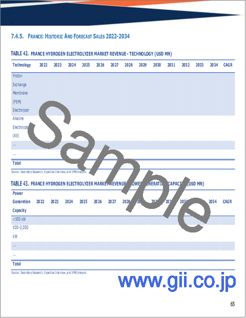 サンプル2：水素電解装置の世界市場規模、シェア、動向及び成長分析レポート、2026年～2034年