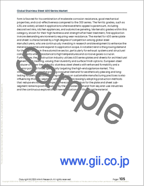 サンプル2：ステンレス鋼400シリーズの世界市場 2026年～2030年