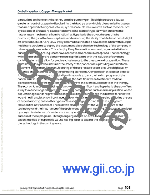 サンプル2：ハイパーバー酸素療法の世界市場 2026年～2030年