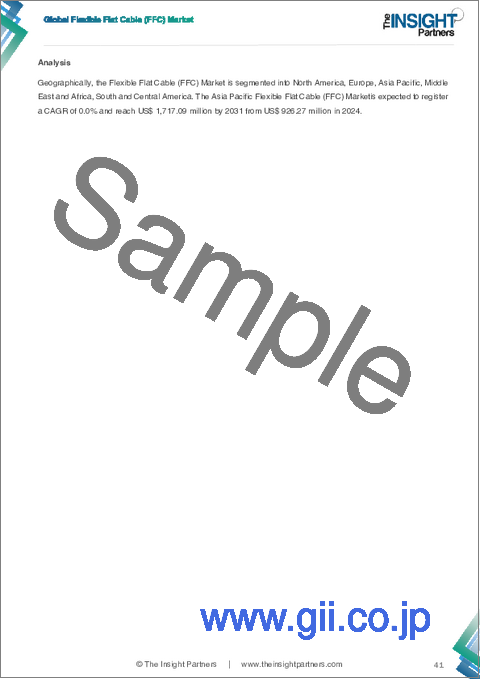 サンプル1：フレキシブルフラットケーブル市場規模と予測（2021-2031年）、世界および地域別シェア、動向、成長機会分析レポート：銅線太さ別、ピッチサイズ別、エンドユーザー別、地域別