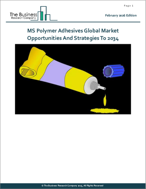 表紙:MSポリマー接着剤の世界市場機会と戦略2034年