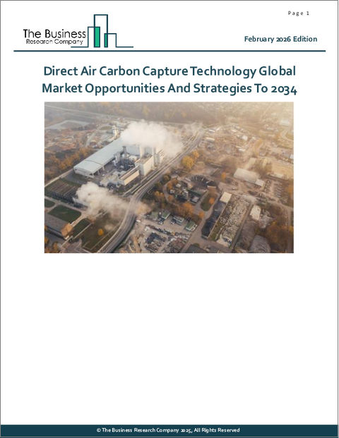表紙：直接空気炭素回収技術の世界市場：2034年までの機会と戦略