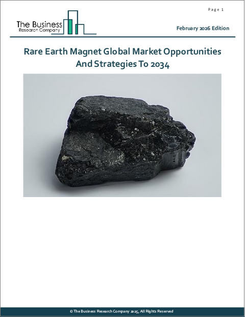 表紙:希土類磁石の世界市場の機会と戦略2034年