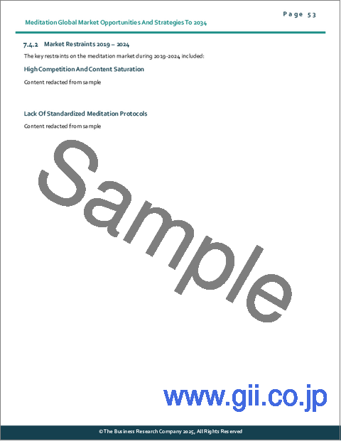 サンプル1：メディテーションの世界市場：2034年までの機会と戦略