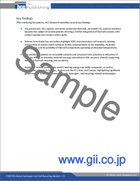 サンプル1：水素燃料電池リサイクルの世界市場 2026
