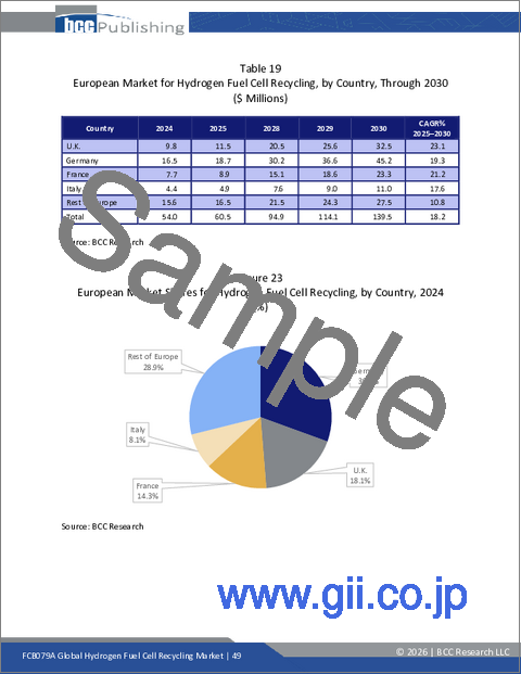 サンプル2：水素燃料電池リサイクルの世界市場 2026