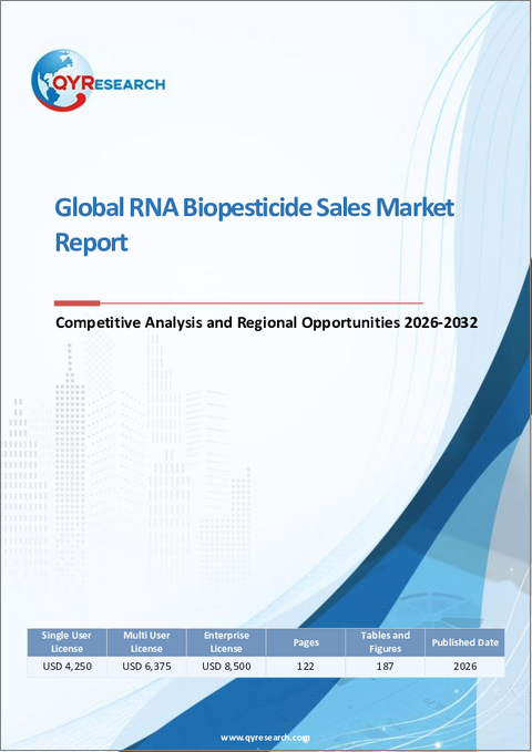 表紙：世界のRNA生物農薬販売市場レポート、競合分析および地域別機会2026-2032年