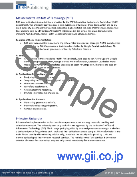 サンプル1：高等教育におけるAIの世界市場