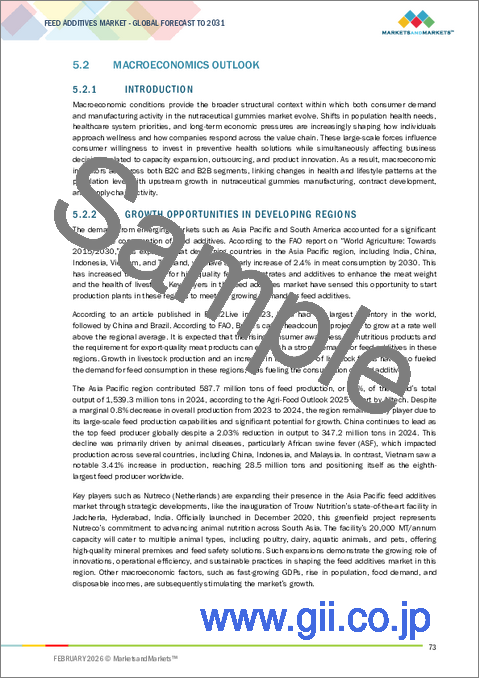 サンプル1：飼料添加物の世界市場：タイプ別、機能別、エンドユーザー別、畜種別、由来別、形態別、地域別 - 2031年までの予測