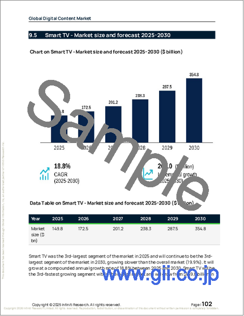 サンプル2：デジタルコンテンツの世界市場 2026年～2030年