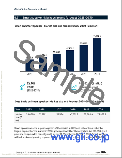 サンプル2：音声コマースの世界市場 2026年～2030年