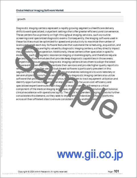 サンプル2：医療画像診断ソフトウェアの世界市場 2026年～2030年